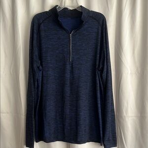 Lululemon Men’s Metal Vent Tech Half Zip Mineral Blue Navy Size XL